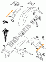 PLASTICS for KTM 620 RXC-E 1995