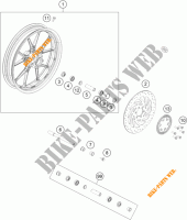 FRONT WHEEL for KTM RC 390 WHITE ABS 2017