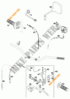 HANDLEBAR / CONTROLS for KTM 620 LSE 11LT BLAU 1997