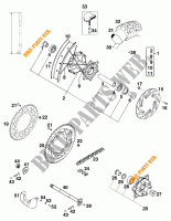 REAR WHEEL for KTM 620 LC4 RALLYE 1997
