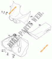 TANK / SEAT for KTM 620 LC4 RALLYE 1997
