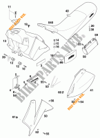 TANK / SEAT for KTM 620 LC4 COMPETITION 1999