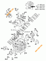 CYLINDER HEAD  for KTM 620 E-XC DAKAR 20KW/20LT 1995