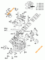 CYLINDER HEAD  for KTM 620 E-XC 20KW/20LT 1994