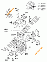CYLINDER HEAD  for KTM 620 E-XC 20KW/20LT 1994