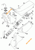 TANK / SEAT for KTM 620 E-XC 20KW/20LT 1994