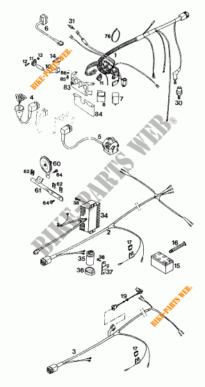 WIRING HARNESS for KTM 620 E-XC 20KW/20LT 1994