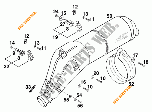 EXHAUST SILENCER for KTM 620 ENDURO LIMITED 1997