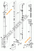 FRONT FORK (PARTS) for KTM 620 EGS WP 37KW 20LT VIOL  1995