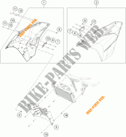 SIDE PANELS for KTM RC 390 WHITE ABS 2016