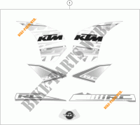 STICKERS for KTM RC 390 WHITE ABS 2016