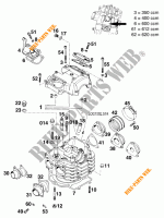 CYLINDER HEAD  for KTM 620 EGS WP 37KW 20LT 1994