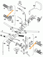 HANDLEBAR / CONTROLS for KTM 620 EGS WP 37KW 20LT 1994