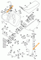 TANK / SEAT for KTM 620 EGS-E ADVENTURE 1997