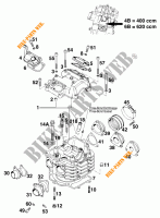 CYLINDER HEAD  for KTM 620 EGS 37KW 20LT BLAU 1997