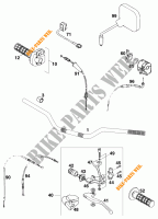 HANDLEBAR / CONTROLS for KTM 620 EGS 37KW 20LT BLAU 1997