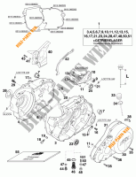 CRANKCASE for KTM 620 EGS-E 35KW 11LT BLAU 1997