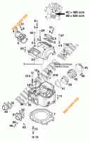 CYLINDER HEAD  for KTM 620 EGS-E 35KW 11LT BLAU 1997