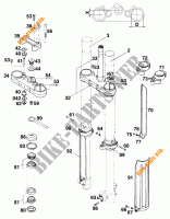 FRONT FORK / TRIPLE CLAMP for KTM 620 EGS-E 35KW 11LT BLAU 1997