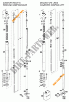FRONT FORK (PARTS) for KTM 620 EGS-E 35KW 11LT BLAU 1997