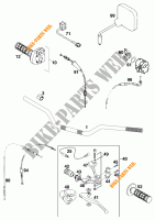 HANDLEBAR / CONTROLS for KTM 620 EGS-E 35KW 11LT BLAU 1997