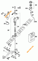 REAR BRAKE MASTER CYLINDER for KTM 620 EGS-E 35KW 11LT BLAU 1997