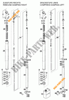 FRONT FORK (PARTS) for KTM 620 EGS 37KW 11LT ORANGE 1997