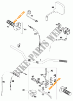 HANDLEBAR / CONTROLS for KTM 620 EGS 37KW 11LT ORANGE 1997