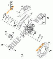 FRONT WHEEL for KTM 620 COMPETITION LIMITED 20KW 1997