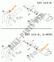 EXHAUST for KTM 400 LC4-E 2000