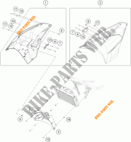 SIDE PANELS for KTM RC 390 WHITE ABS 2016