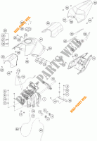 TANK / SEAT for KTM RC 390 WHITE ABS 2016