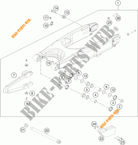 SWINGARM for KTM 450 RALLY FACTORY REPLICA 2017