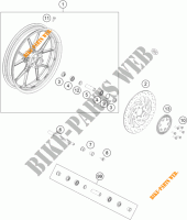 FRONT WHEEL for KTM RC 390 WHITE ABS 2016