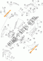 PLASTICS for KTM RC 390 WHITE ABS 2016