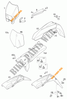 PLASTICS for KTM 520 EXC RACING SIX DAYS 2001