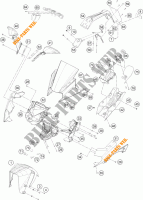 PLASTICS for KTM RC 390 WHITE ABS 2016