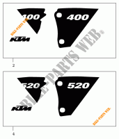 STICKERS for KTM 540 SXS RACING 2001