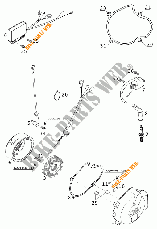 IGNITION SYSTEM for KTM 540 SXS RACING 2001