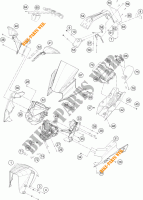 PLASTICS for KTM RC 390 WHITE ABS 2015
