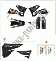 STICKERS for KTM 525 EXC RACING SIX DAYS 2007