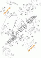PLASTICS for KTM RC 390 WHITE ABS 2015