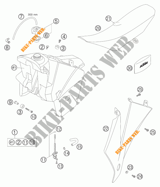 TANK / SEAT for KTM 525 EXC-G RACING 2005