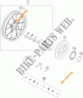 FRONT WHEEL for KTM RC 390 WHITE ABS 2015