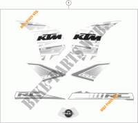 STICKERS for KTM RC 390 WHITE ABS 2015
