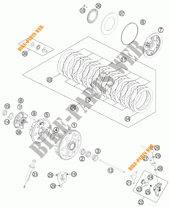 CLUTCH for KTM 500 EXC 2015