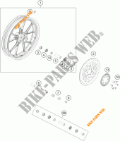 FRONT WHEEL for KTM RC 390 WHITE ABS 2015