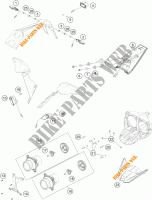 HEADLIGHT / TAIL LIGHT for KTM RC 390 WHITE ABS 2015