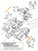 CRANKCASE for KTM 300 EXC MARZOCCHI/OHLINS 13LT 1996