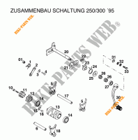 GEAR SHIFTING MECHANISM for KTM 300 EXC MARZOCCHI/OHLINS 13LT 1996